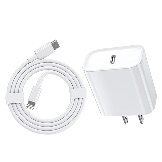 iPhone 13 Pro Max 20W  Power Adapter with USB-C to lightning Cable charger