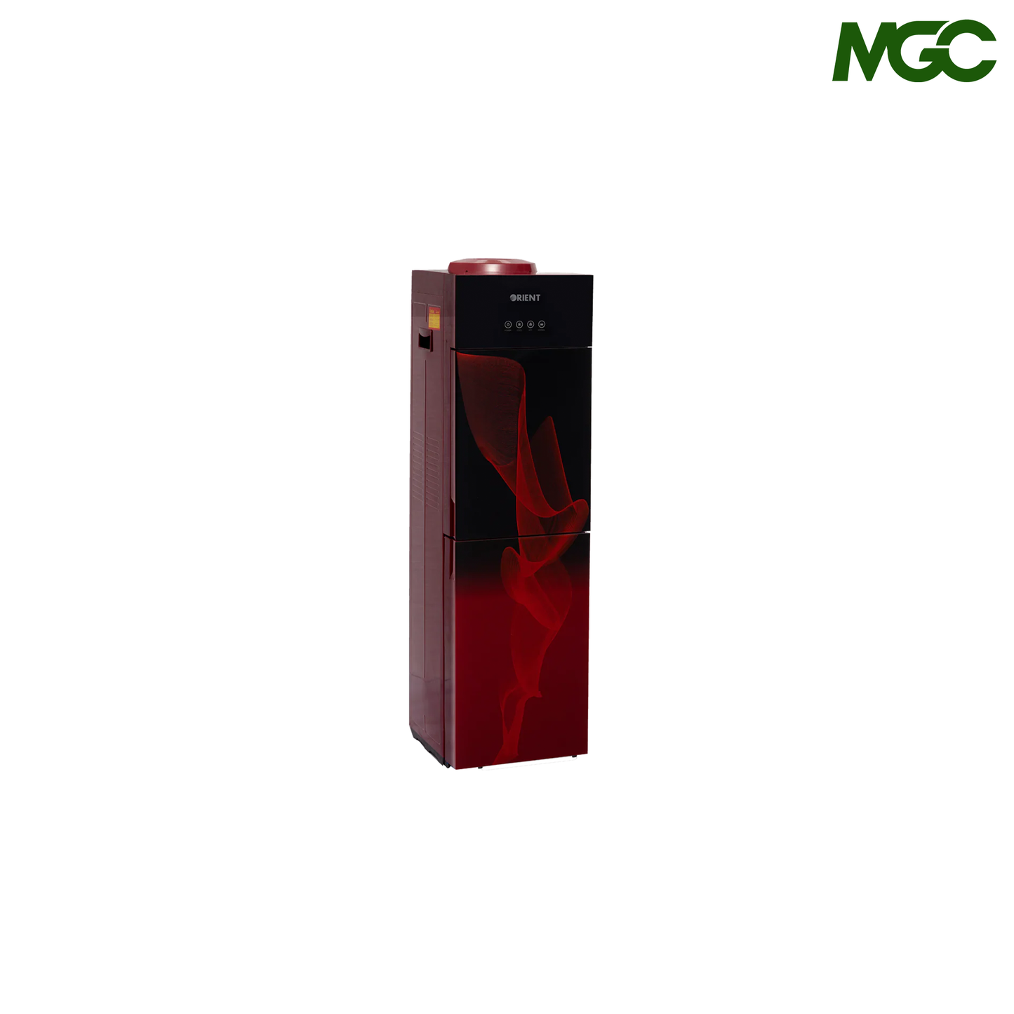Orient Crystal 3 Taps Red Glass Door Water Dispenser